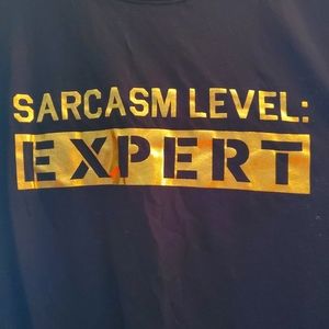 Fun Tshirt "Sarcasm Level:Expert"